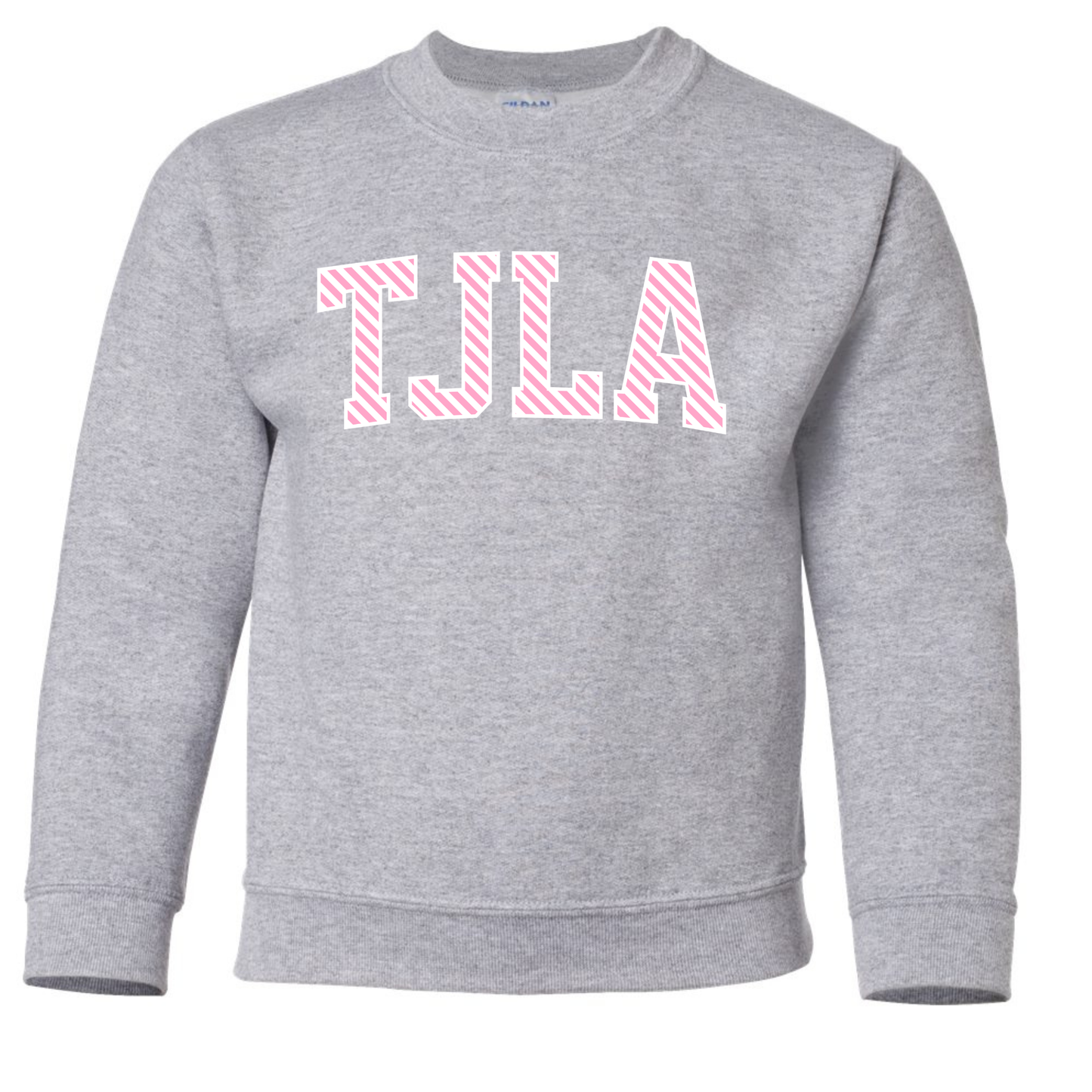 PINK STRIPES TJLA CREWNECK SWEATSHIRT