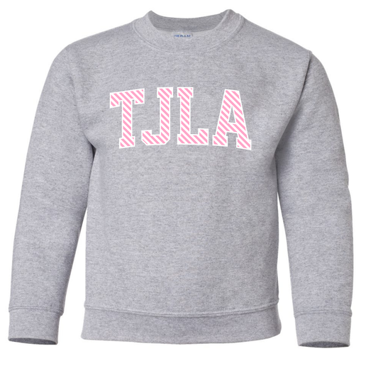 PINK STRIPES TJLA CREWNECK SWEATSHIRT